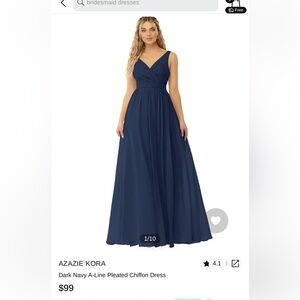 Azazie Bridesmaid Dress - Size 18. Only length is altered